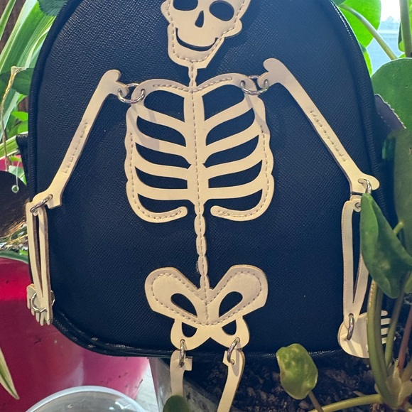 Bath and Body Works Skeleton Design Black Backpack - Picture 2 of 5